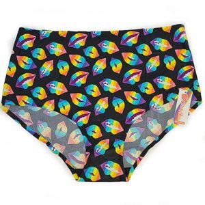 Cheek Boss Rainbow Lips No Show Briefs Panties XXL